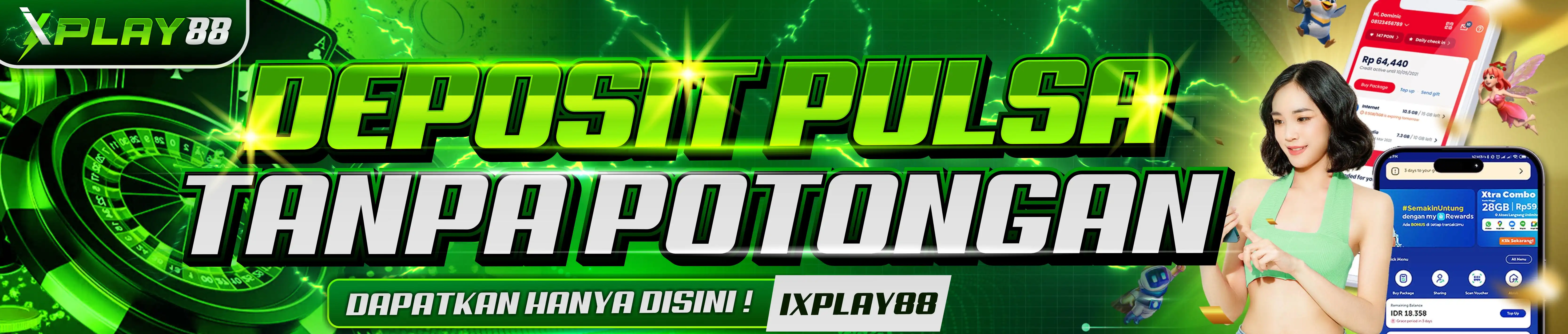 DEPOSIT PULSA TANPA POTONGAN