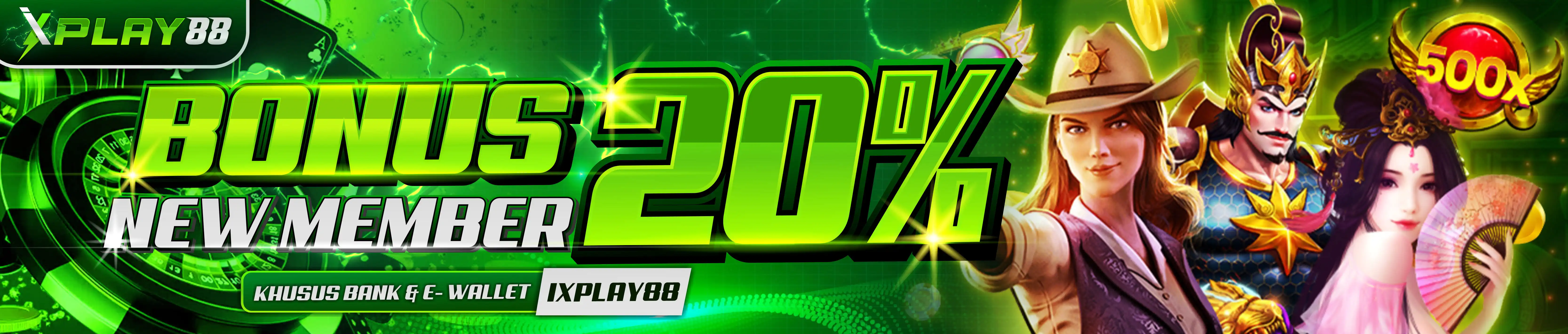 BONUS NEW MEMBER SLOT 20%